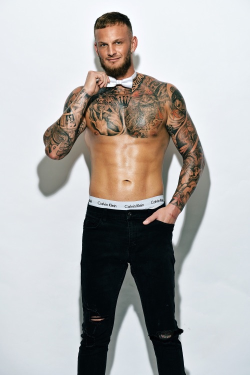 aiden tattooed sydney hot topless waiter