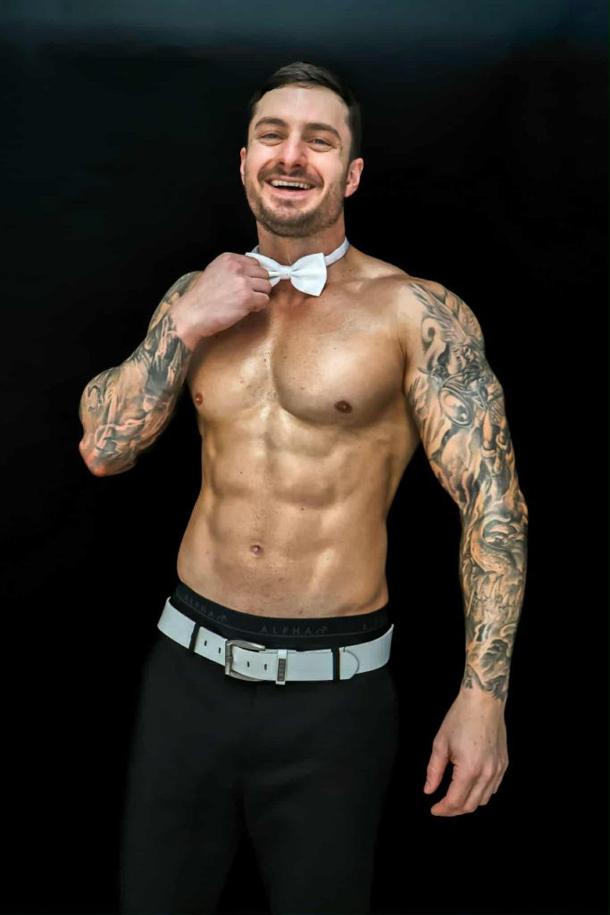 Tatted Topless Waiter Sydney